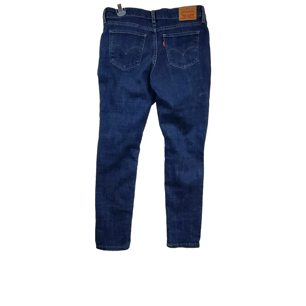 Levi 711 Skinny Jeans Womens Size 28 Blue Distressed